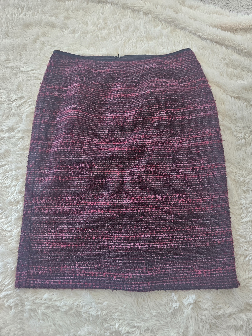 Dana Buchman Magenta Black Tweed Pencil Skirt Career Office Professional Size 2